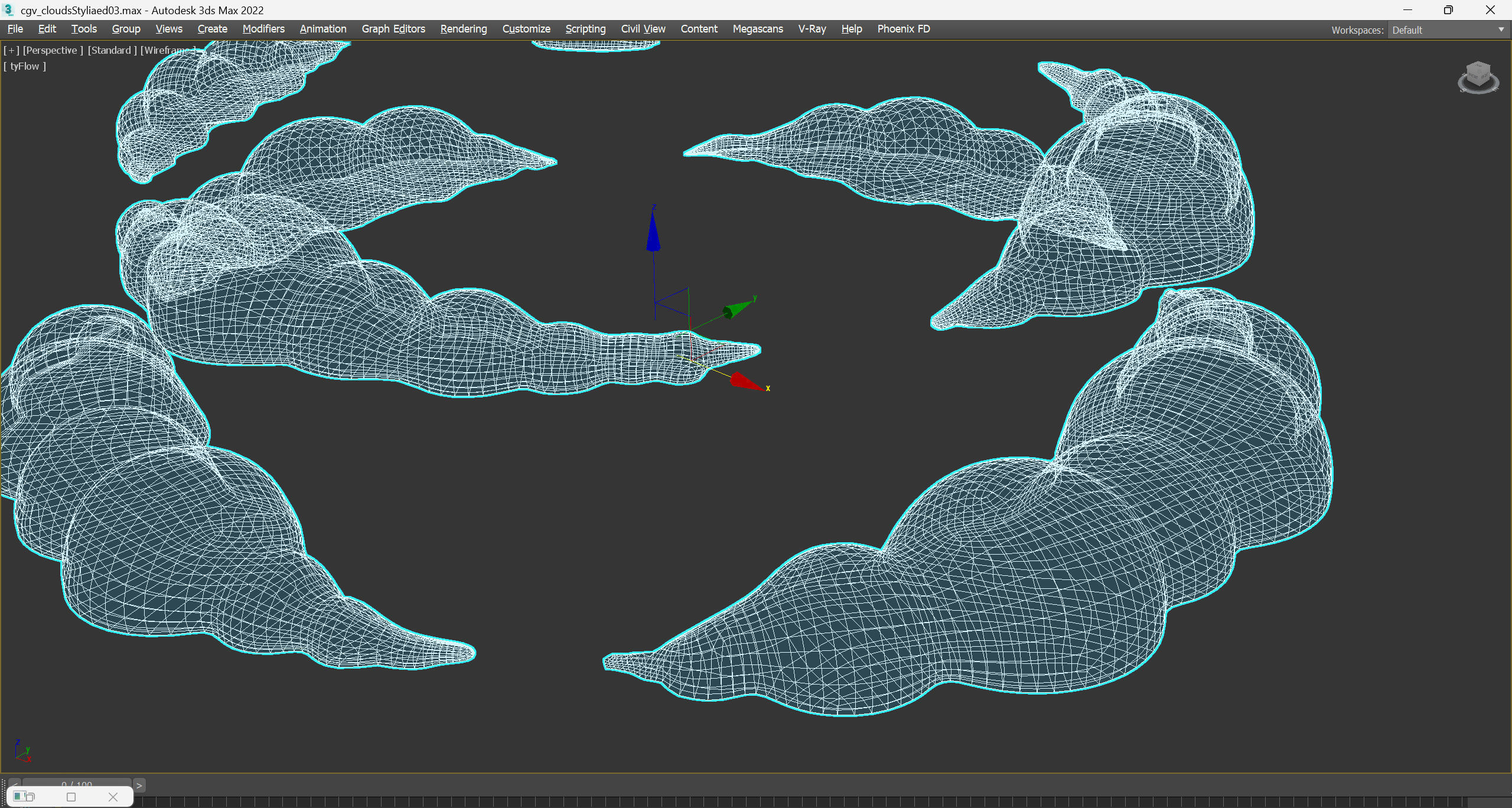 Cartoon Clouds Stylized Cloud Pack for 3D Environments 3 Sets Low-poly 3D model_17
