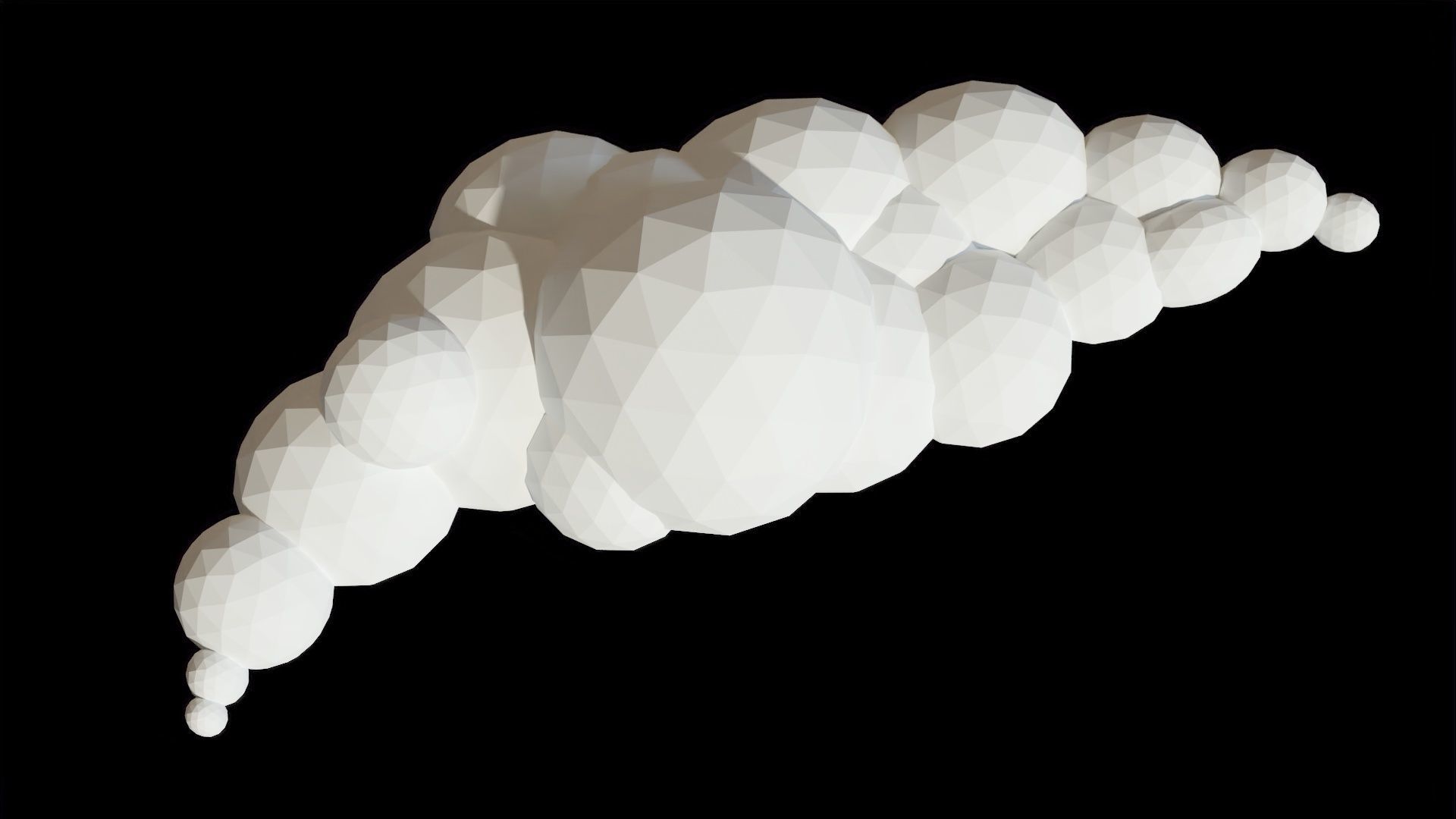Cartoon Clouds Stylized Cloud Pack for 3D Environments 3 Sets Low-poly 3D model_39