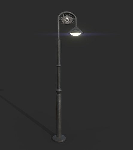 Lamp Post 2 Low-poly 3D model
