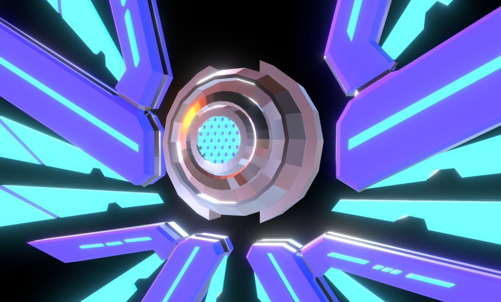 Mechanic Wing Low-poly 3D model_2