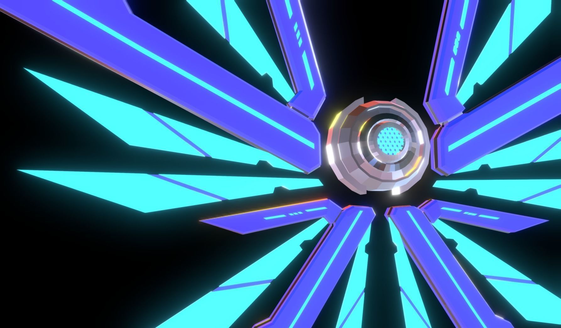 Mechanic Wing Low-poly 3D model_6