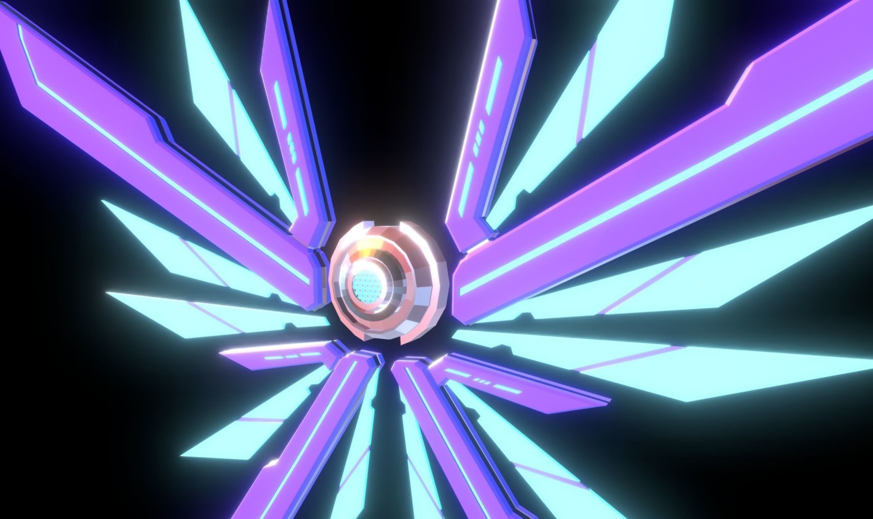 Mechanic Wing Low-poly 3D model_4