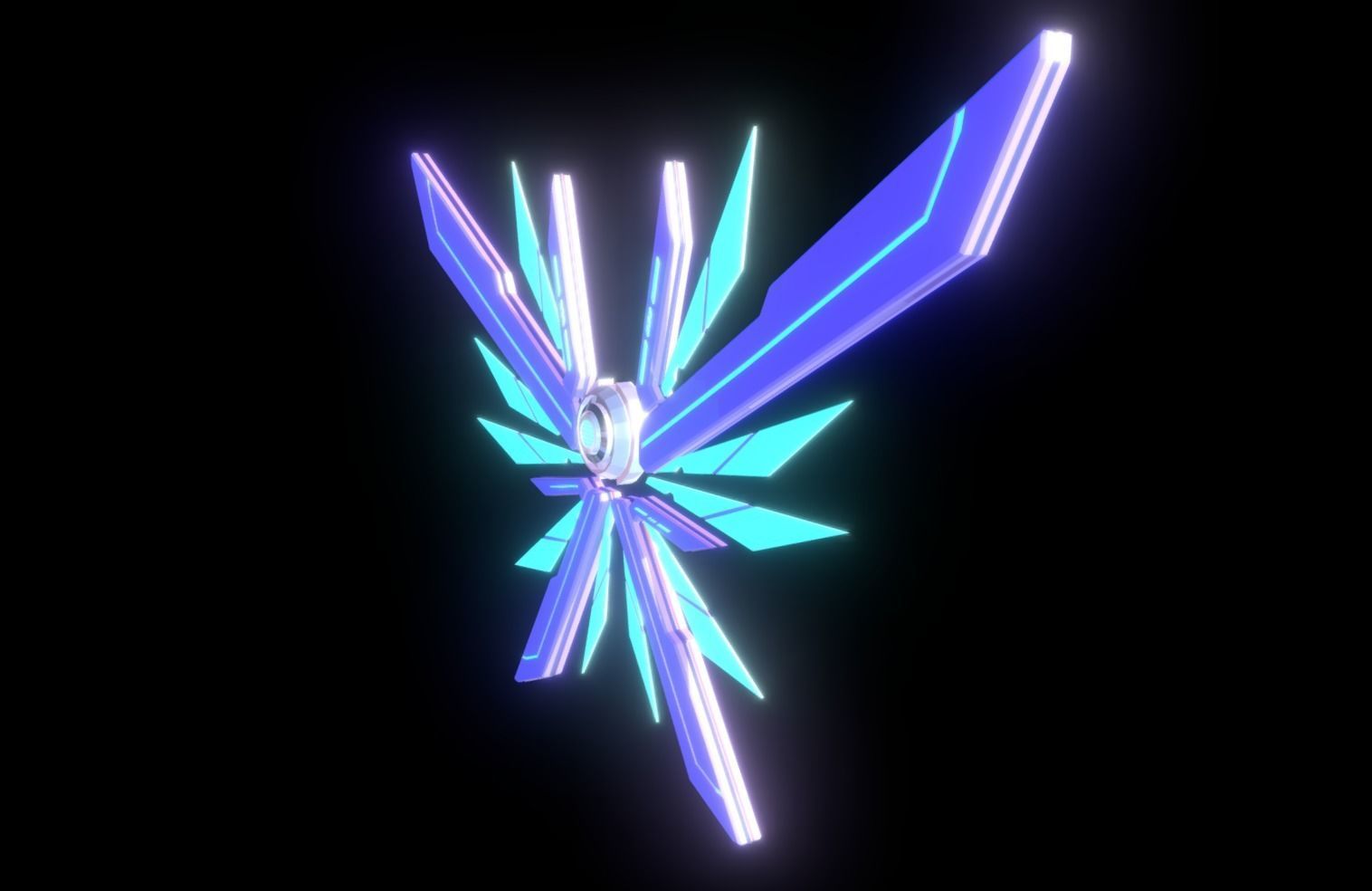 Mechanic Wing Low-poly 3D model_3