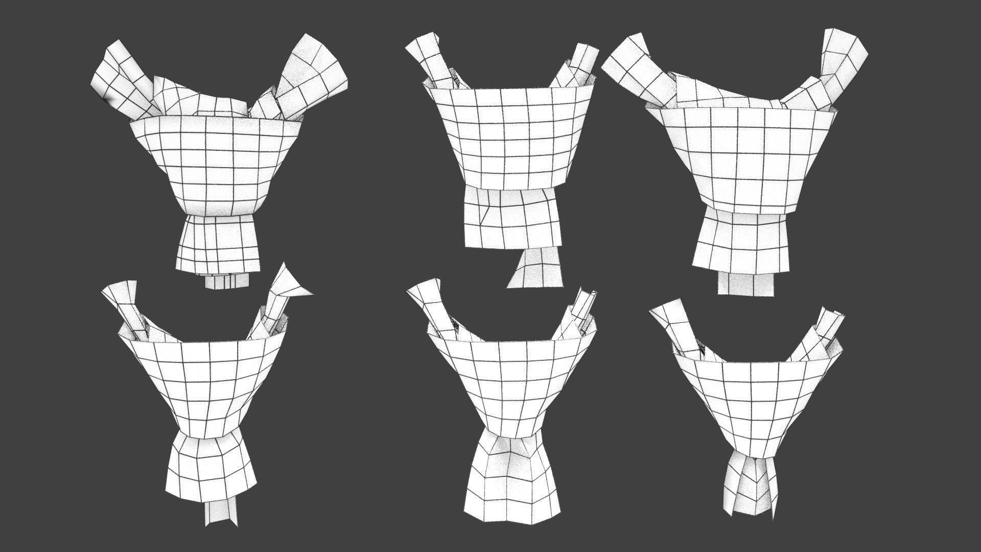 tie windsor knot marvelous garment Low-poly 3D model_1