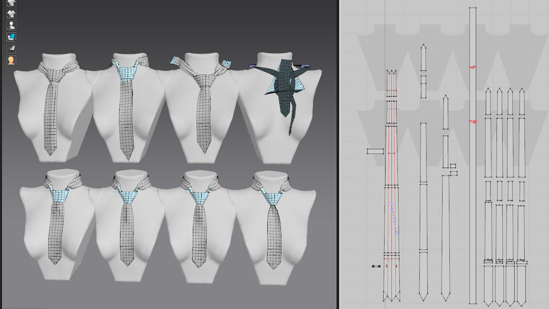 tie windsor knot marvelous garment Low-poly 3D model_5