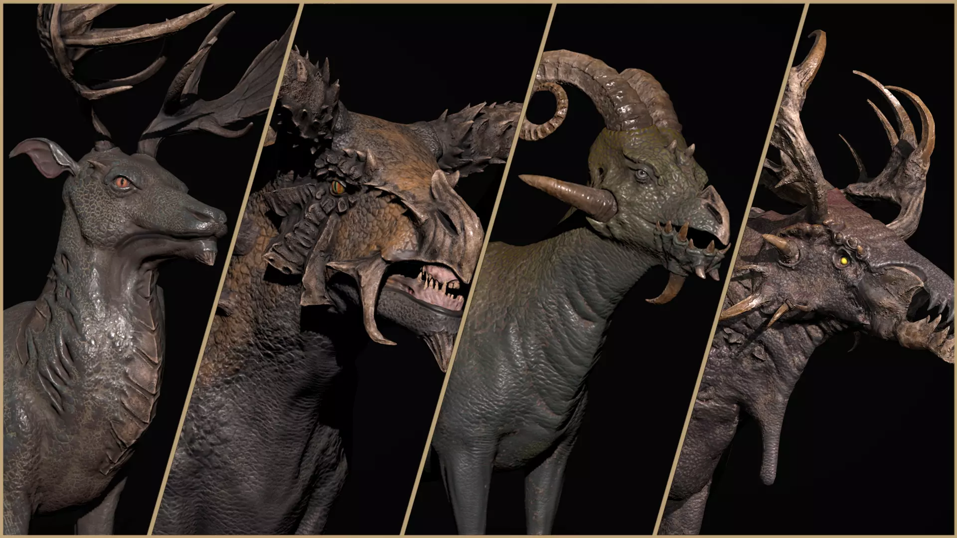Fantasy Beasts Pack 3D Model Collection_0