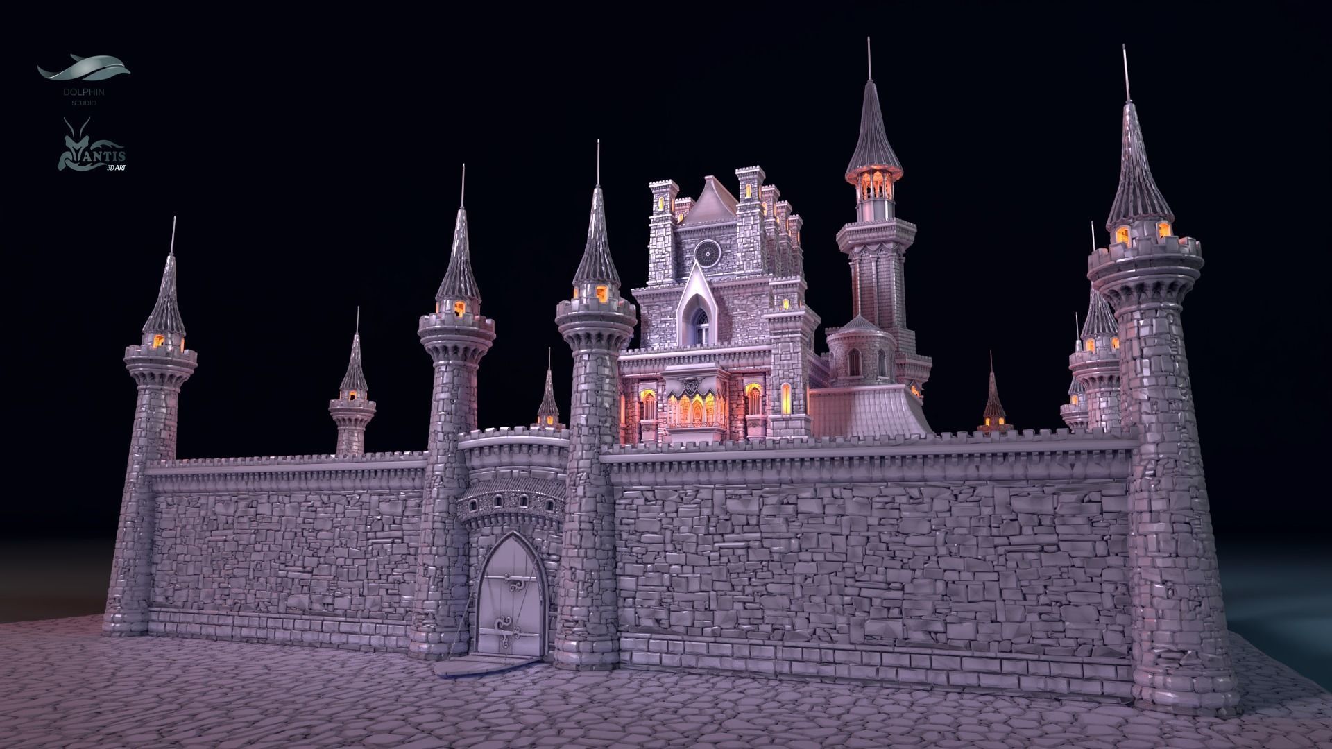 medieval castle 01 Printable 3D print model_2