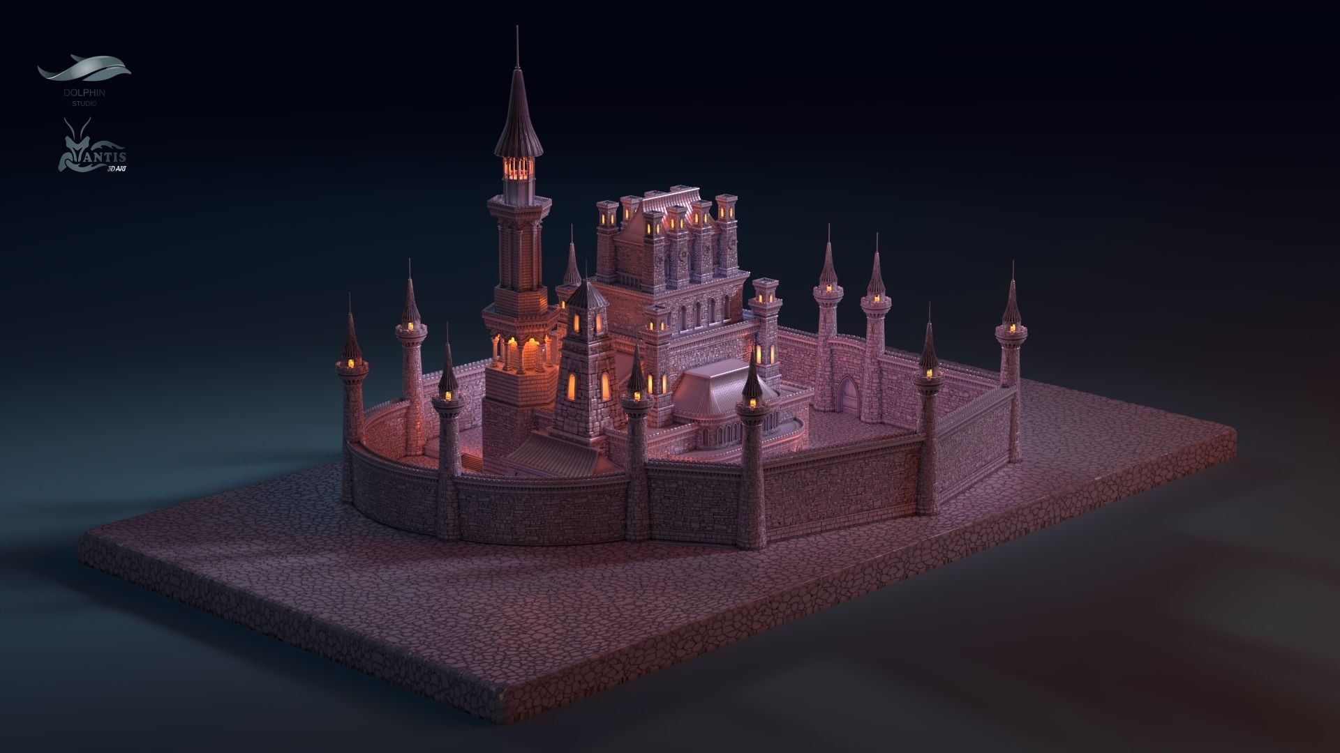 medieval castle 01 Printable 3D print model_1