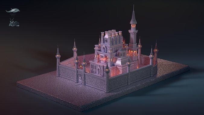 medieval castle 01 Printable 3D print model