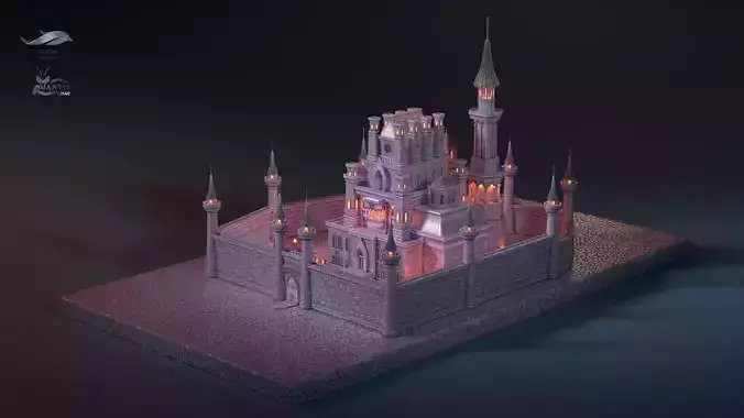 medieval castle 01 Printable 3D print model