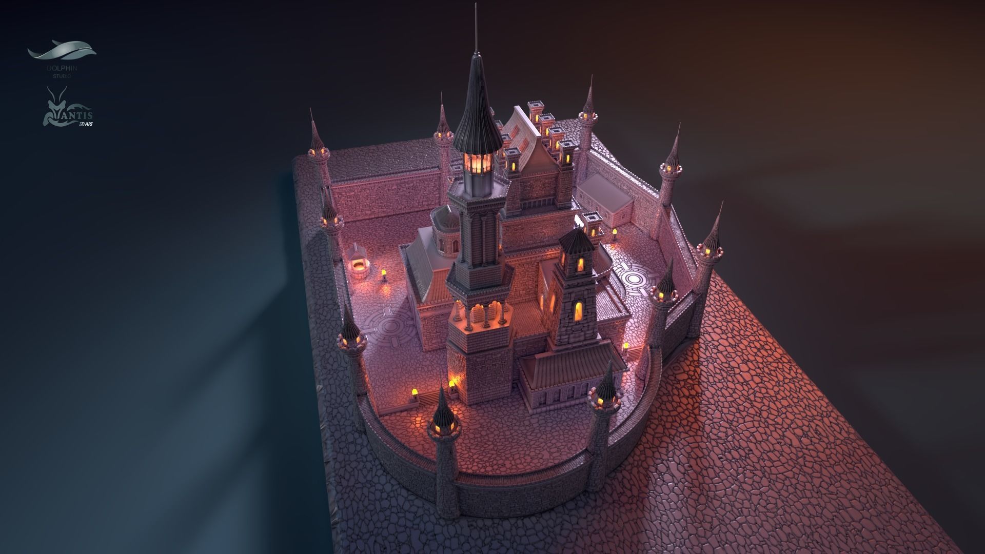 medieval castle 01 Printable 3D print model_7