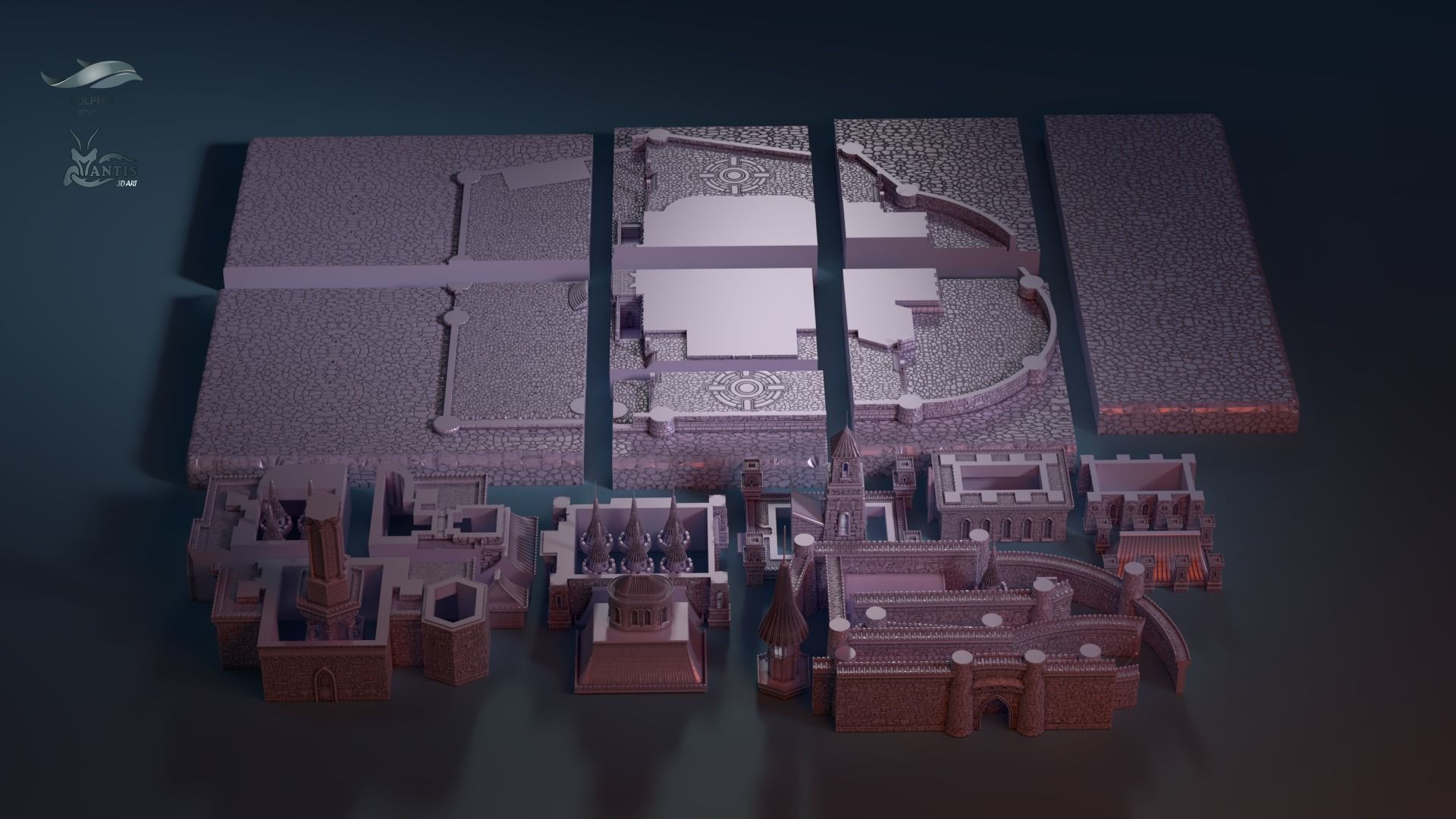 medieval castle 01 Printable 3D print model_9