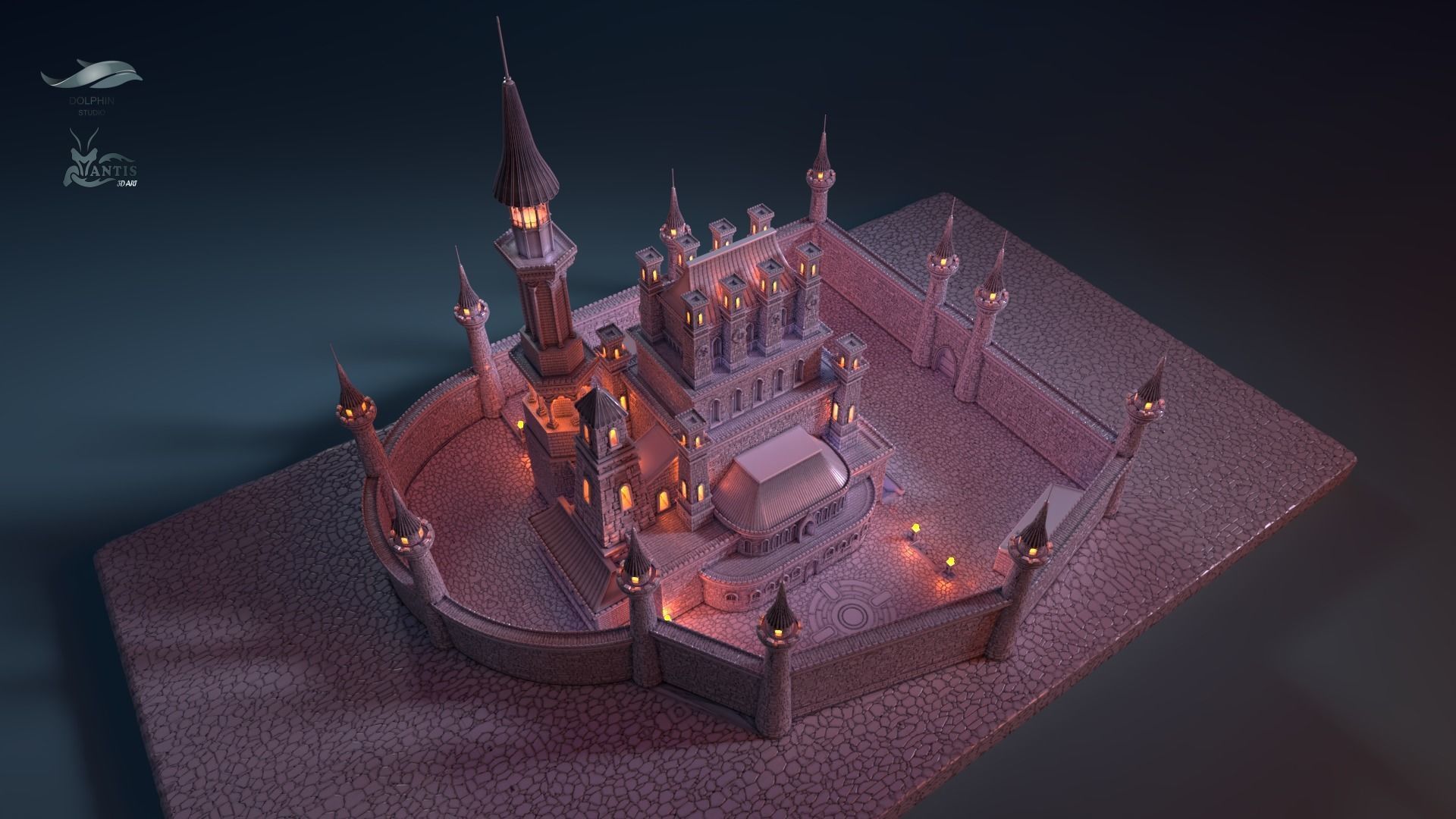 medieval castle 01 Printable 3D print model_8