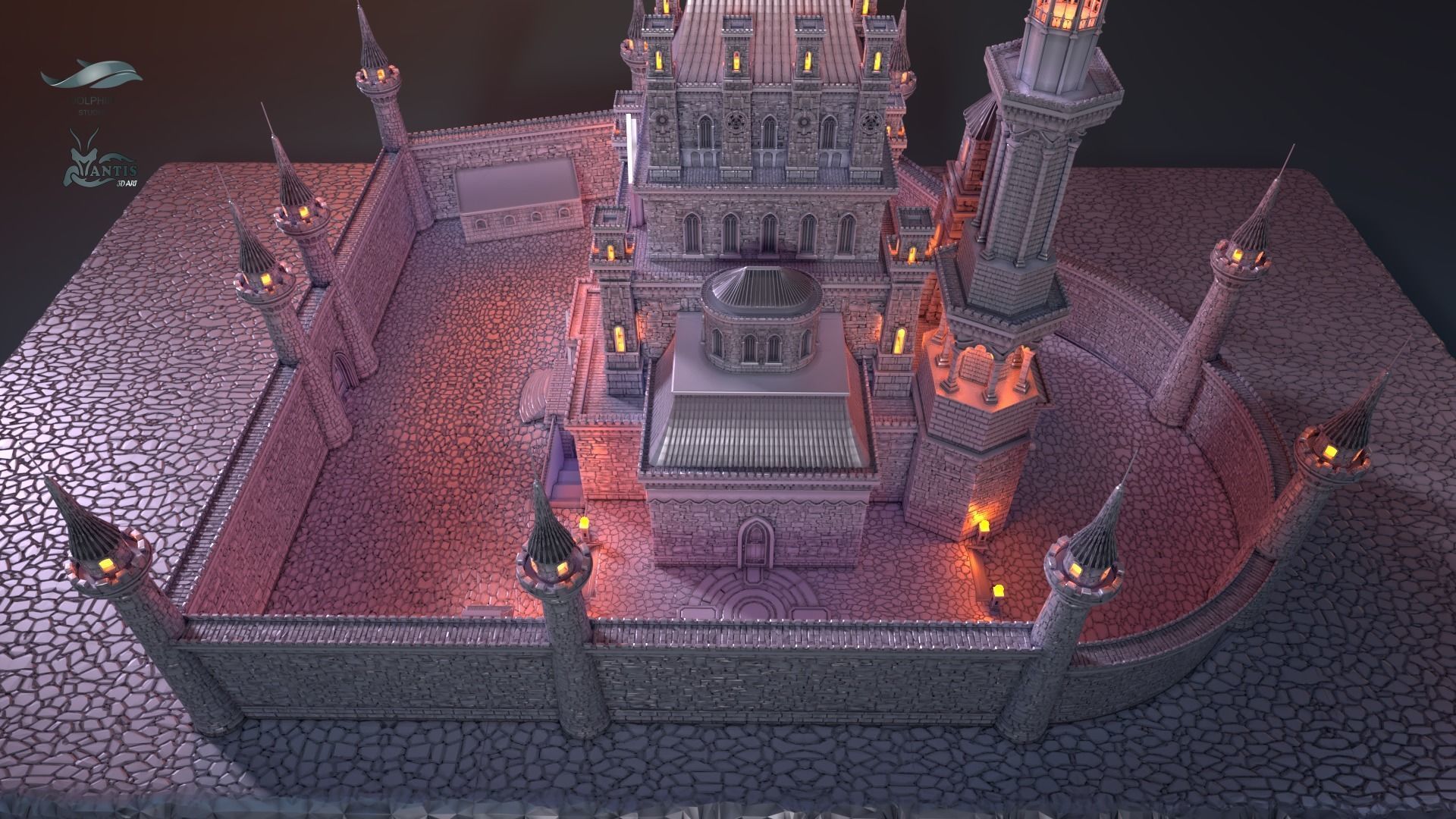 medieval castle 01 Printable 3D print model_6