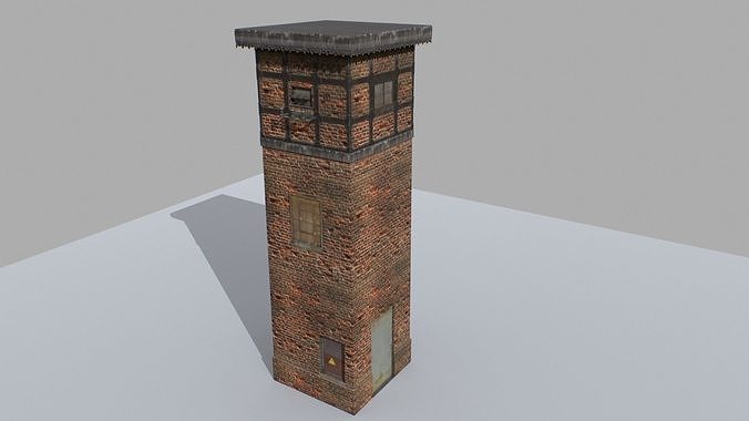 Old Electric Transformer Station 3 Low-poly 3D model