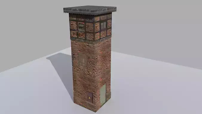 Old Electric Transformer Station 3 Low-poly 3D model
