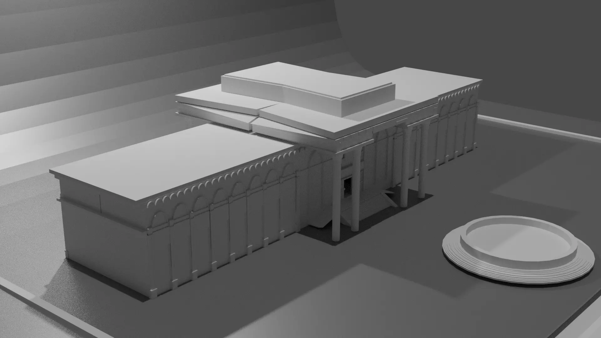 Building lincoln memorial 3D model_0