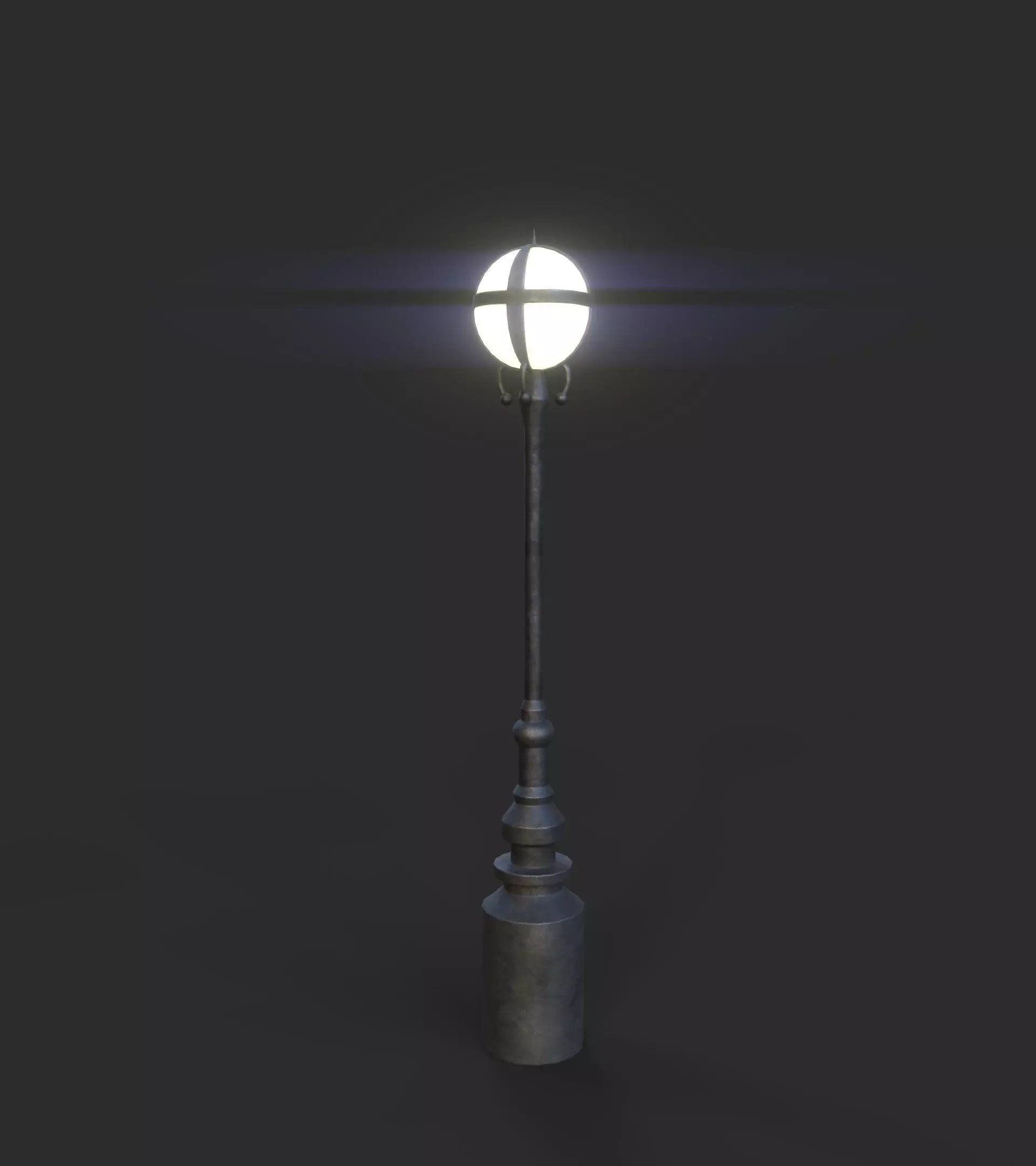 Lamp Post 3 Low-poly 3D model_0