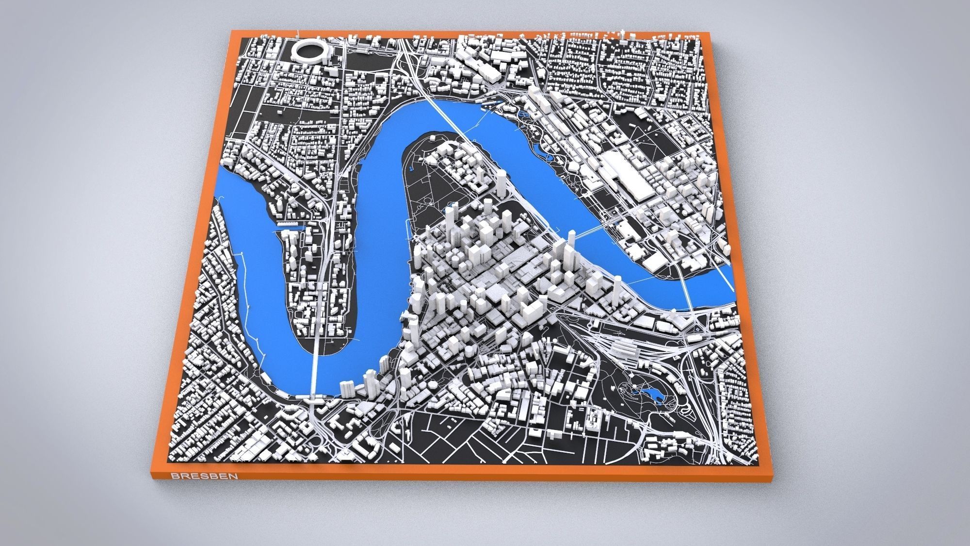 Cityscape Brisbane Queensland Australia 3D model_8