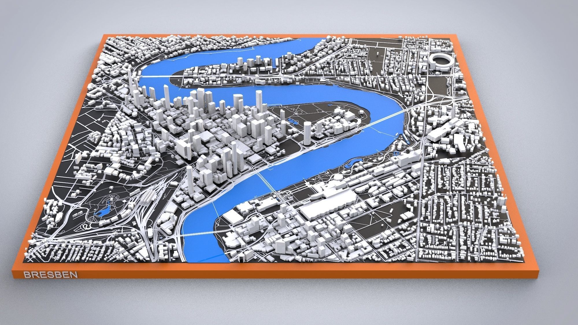 Cityscape Brisbane Queensland Australia 3D model_5
