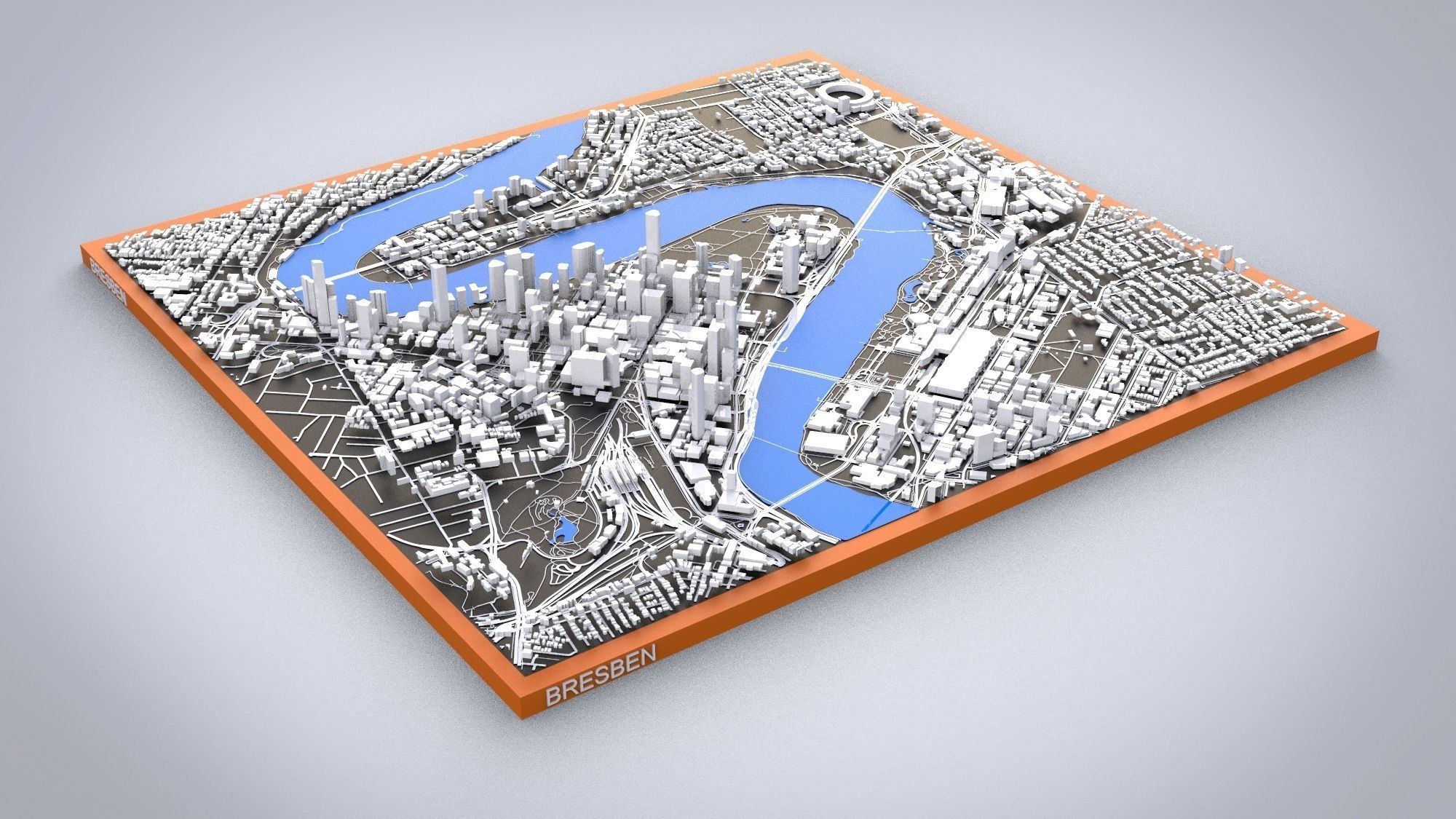Cityscape Brisbane Queensland Australia 3D model_3