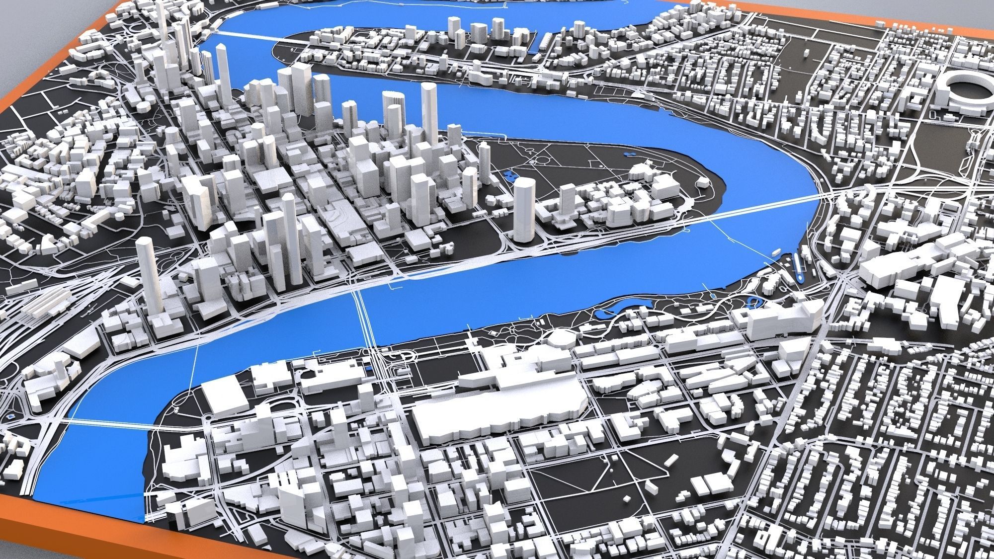 Cityscape Brisbane Queensland Australia 3D model_9