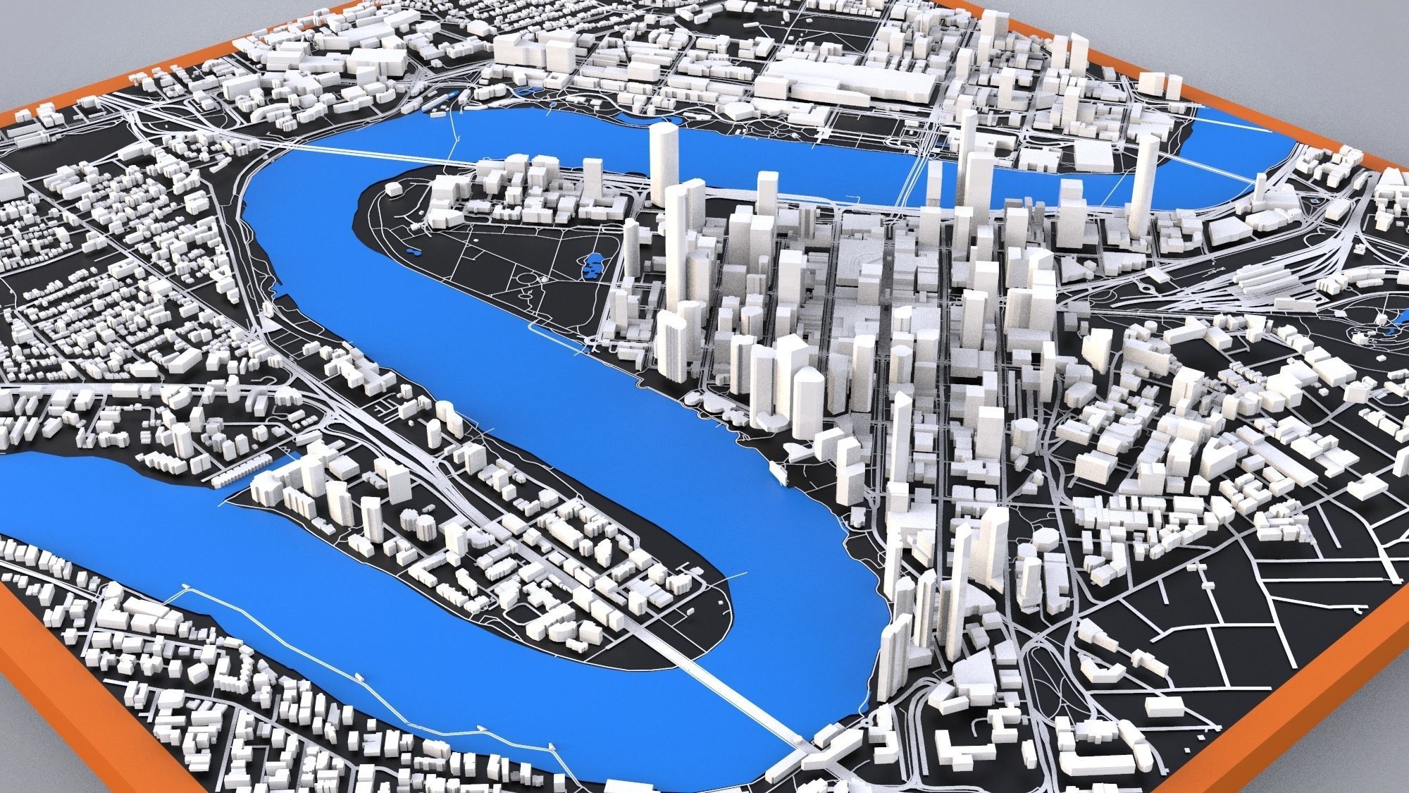 Cityscape Brisbane Queensland Australia 3D model_4