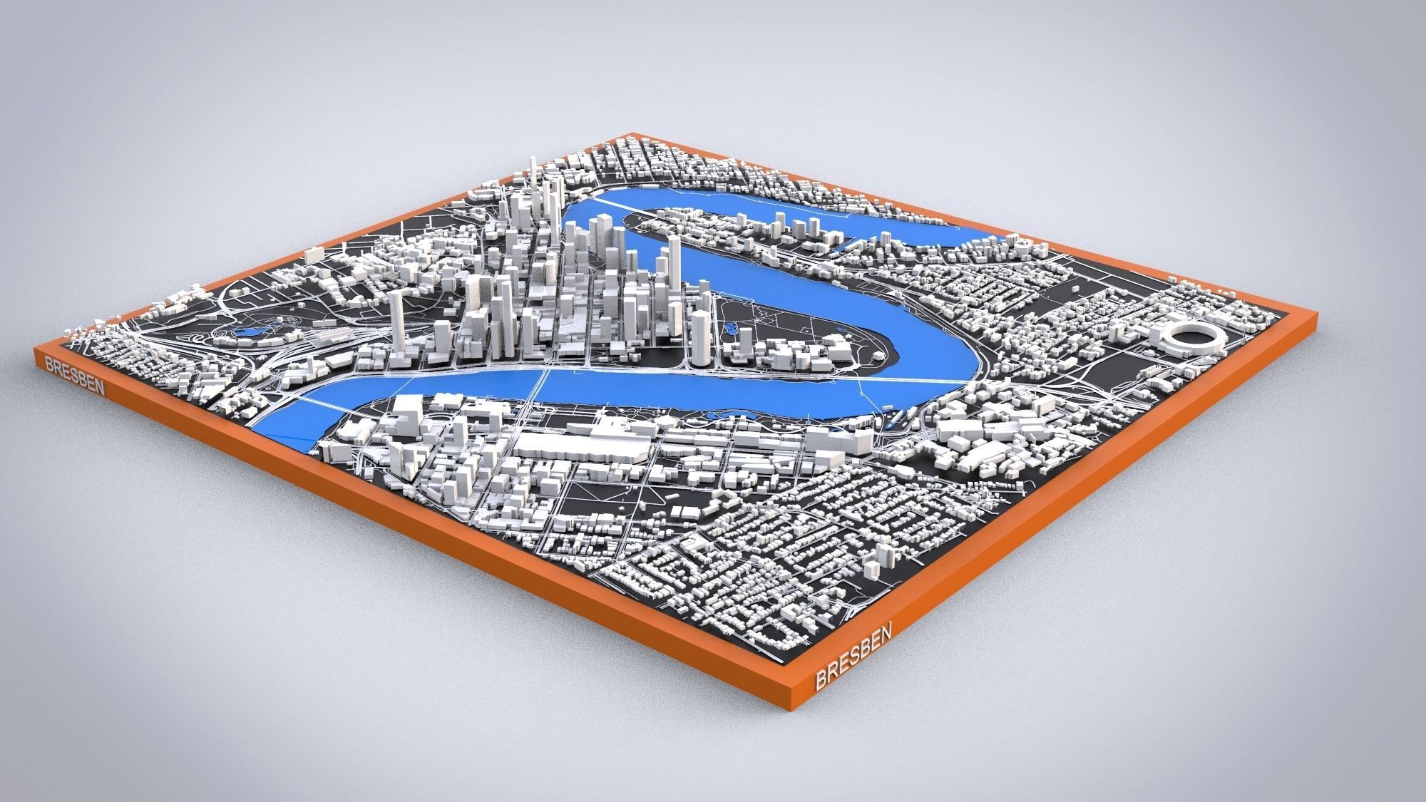 Cityscape Brisbane Queensland Australia 3D model_10