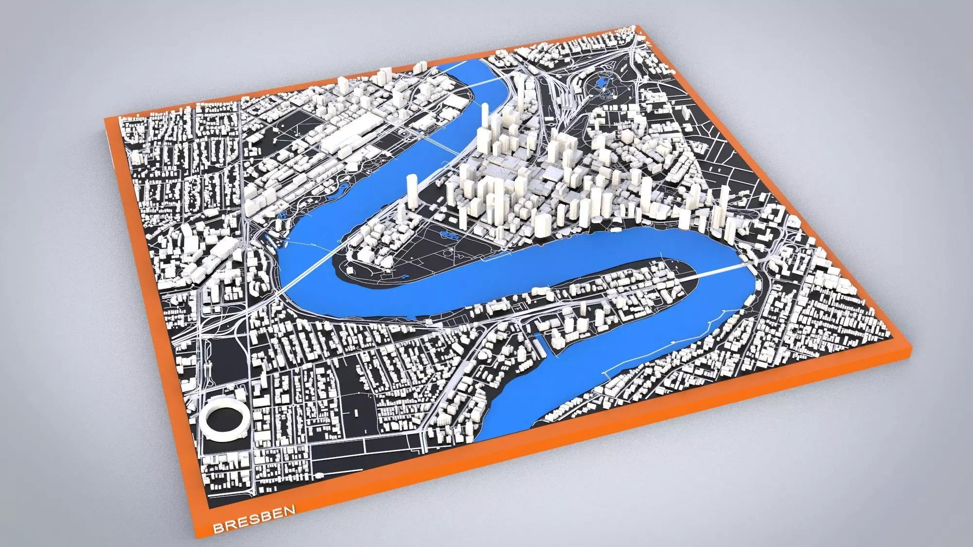 Cityscape Brisbane Queensland Australia 3D model_0