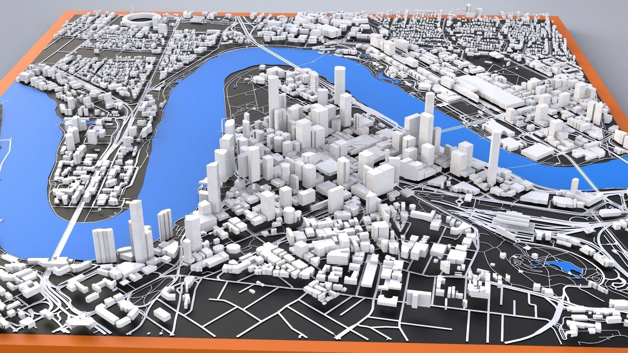 Cityscape Brisbane Queensland Australia 3D model_2