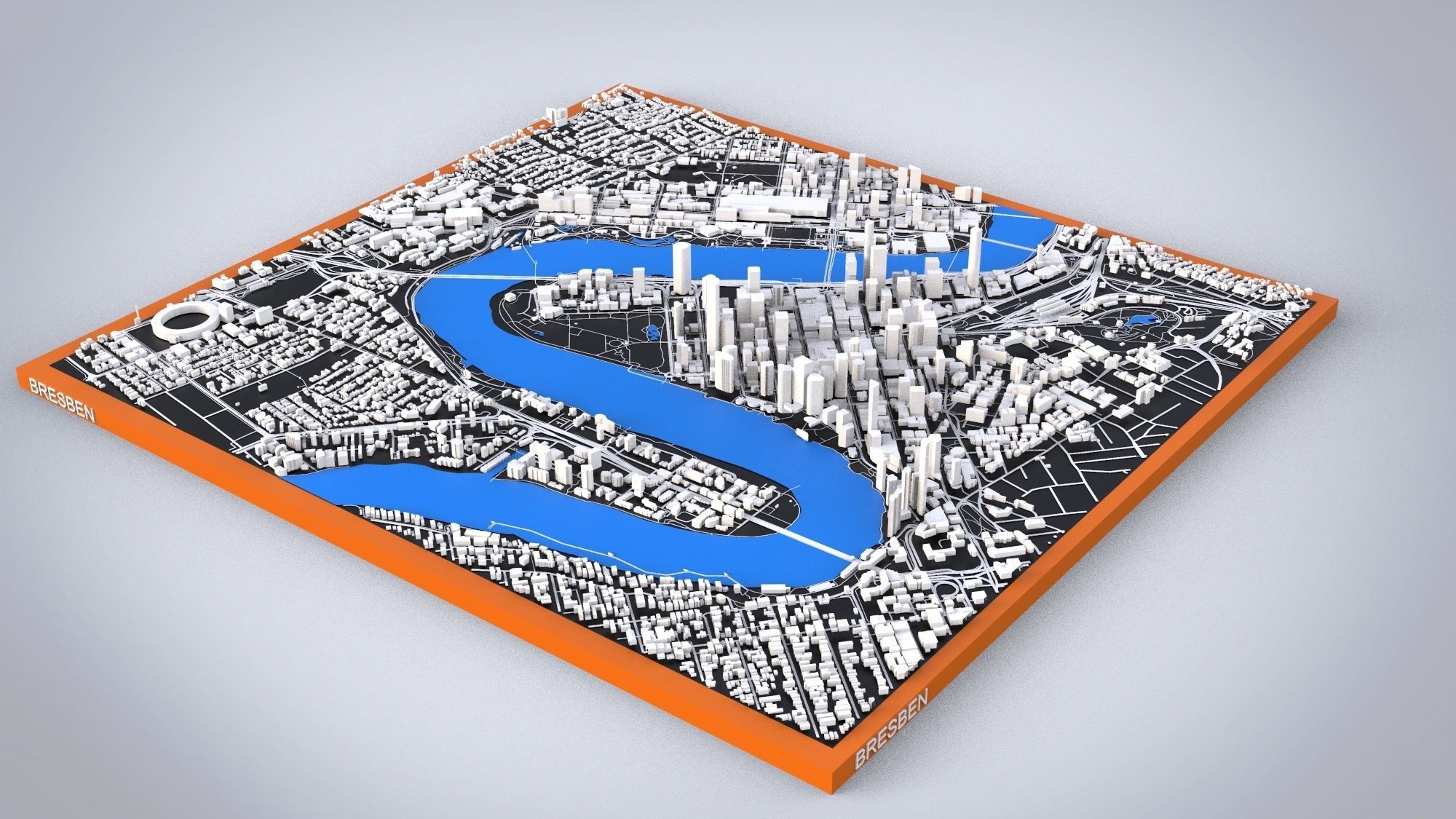 Cityscape Brisbane Queensland Australia 3D model_7