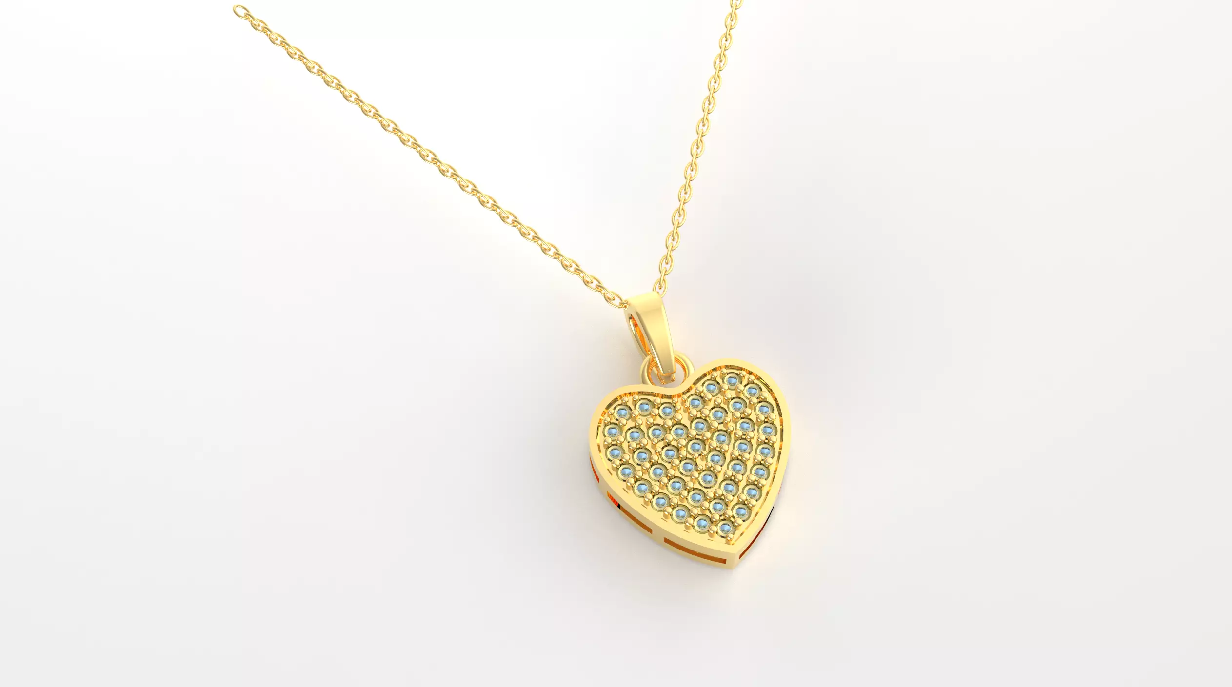 Heart Diamond Pendant 3D print model