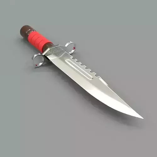 Knife with handle 3D model