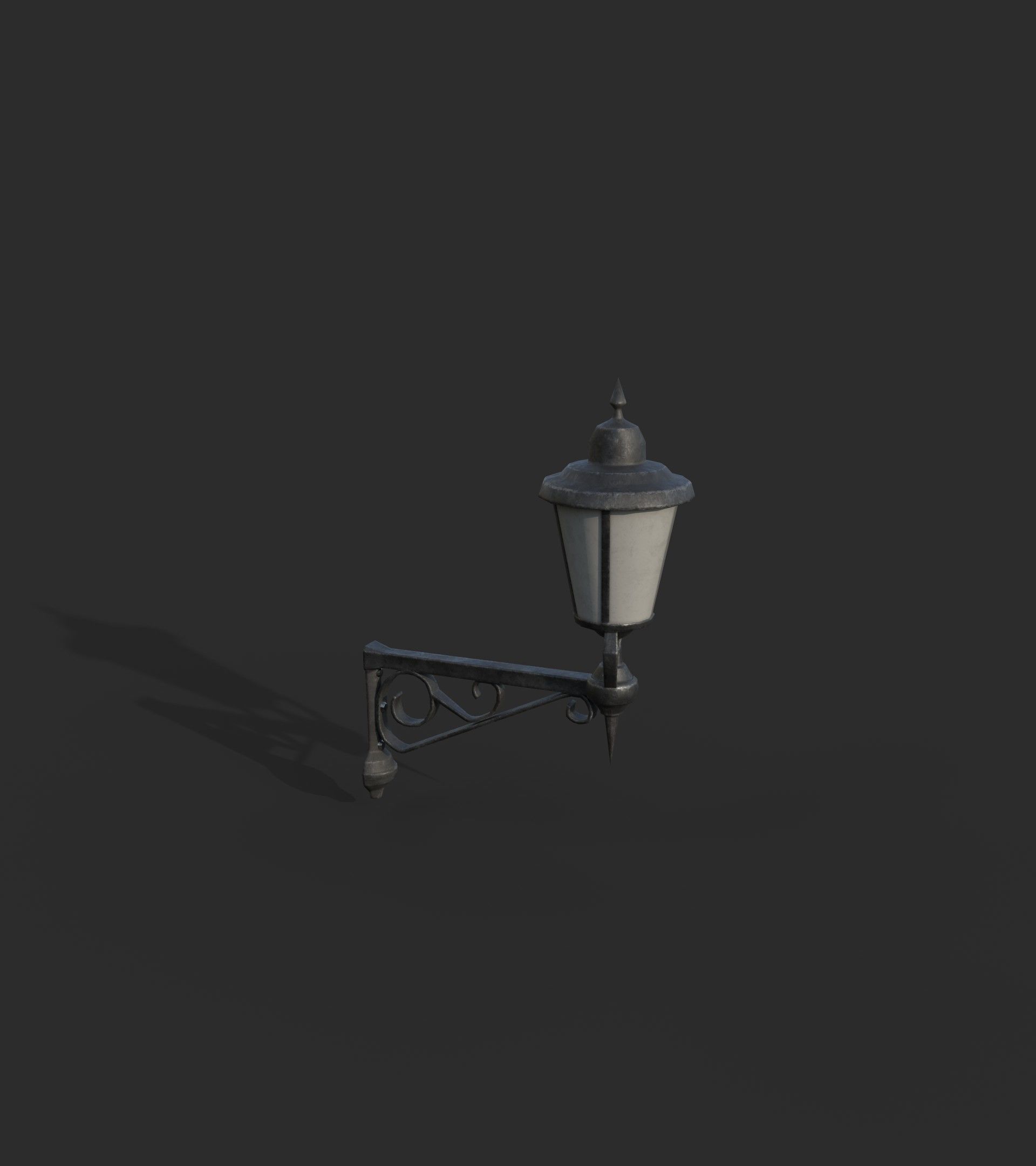 Wall Lamp 1 Low-poly 3D model_1