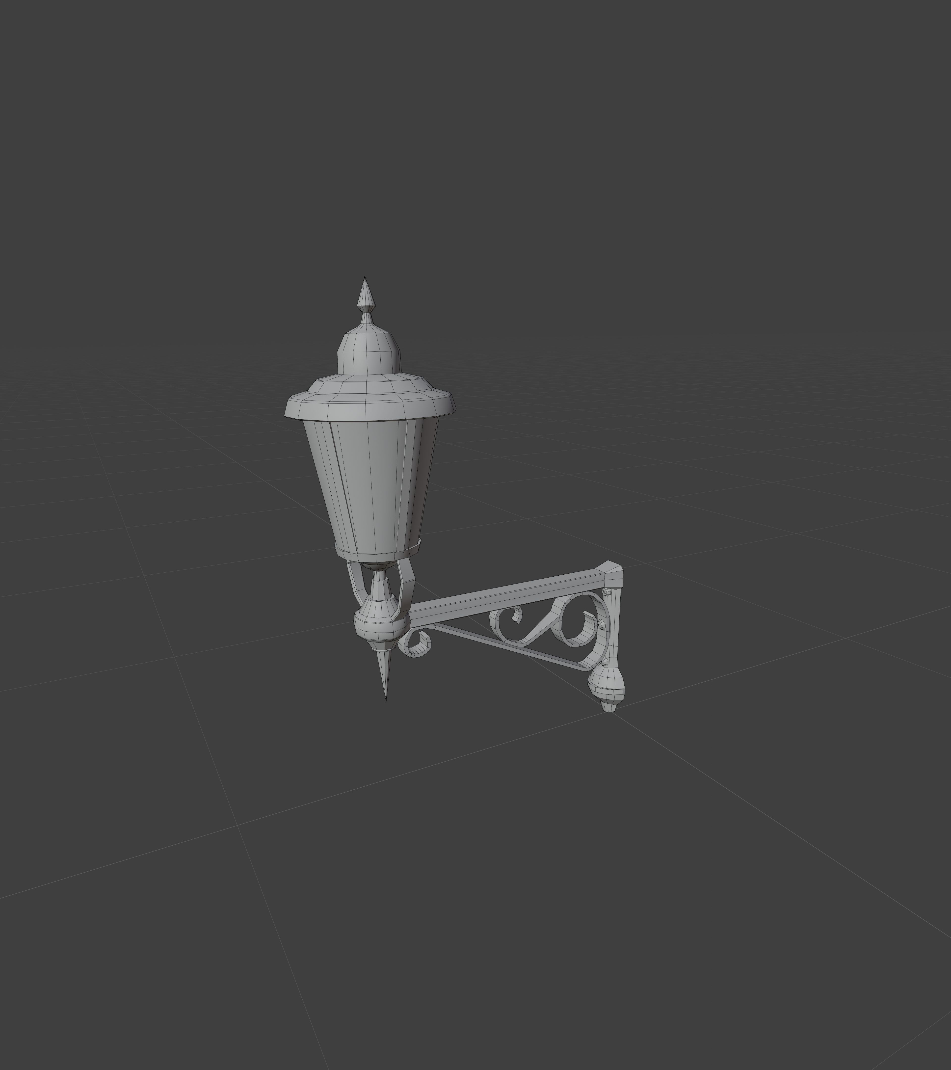 Wall Lamp 1 Low-poly 3D model_5