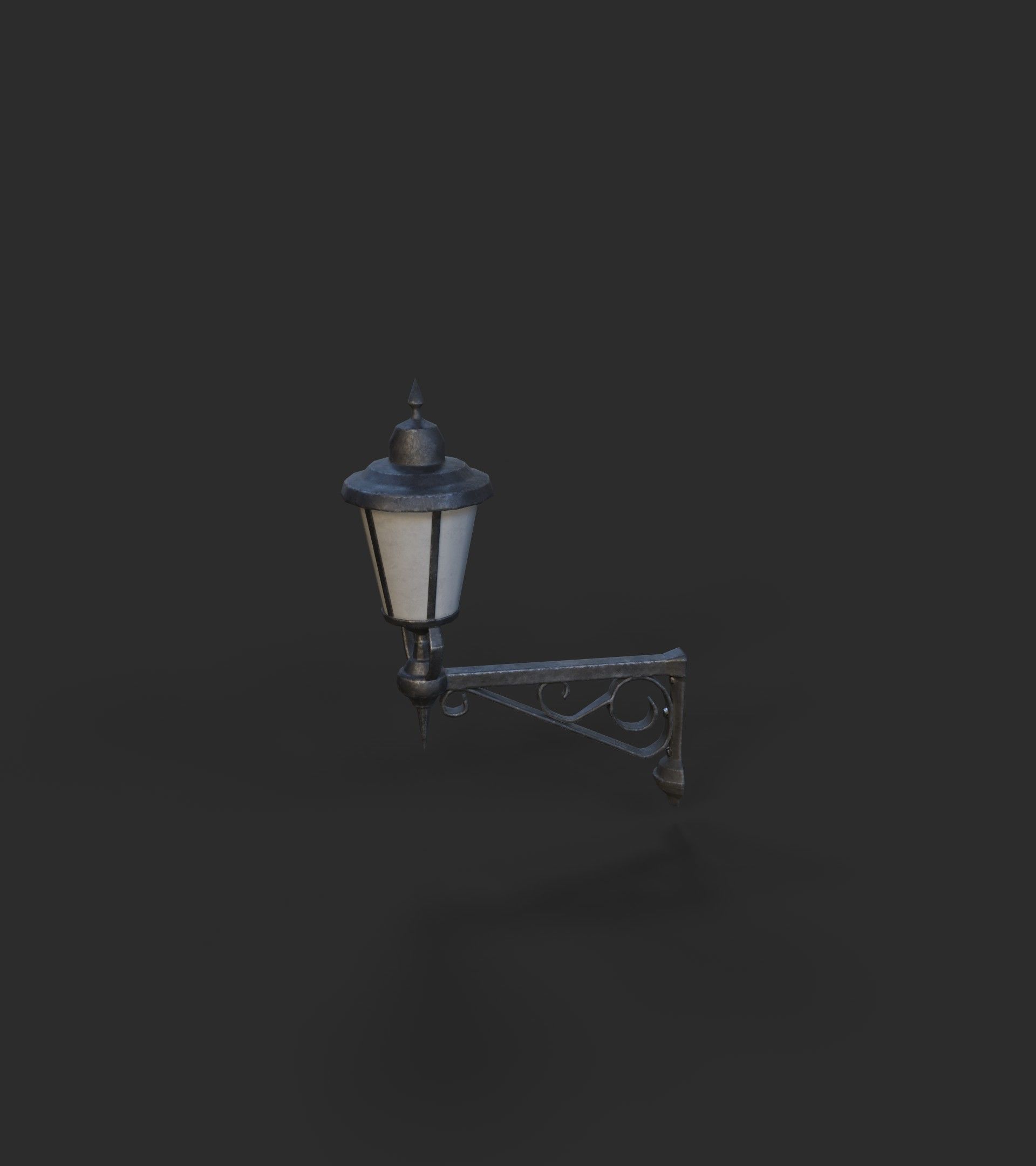 Wall Lamp 1 Low-poly 3D model_3