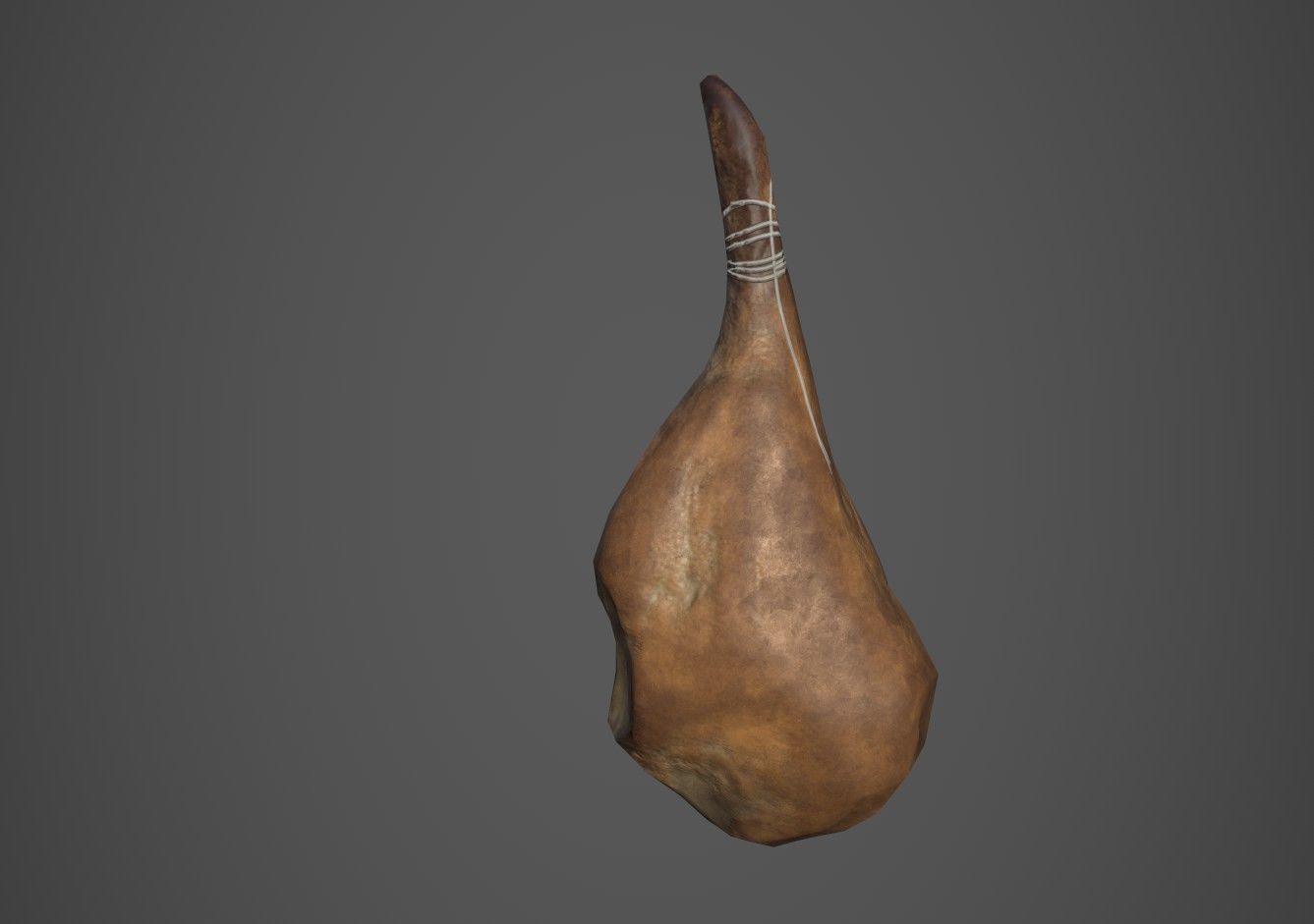 Cured Ham Low-poly 3D model_5