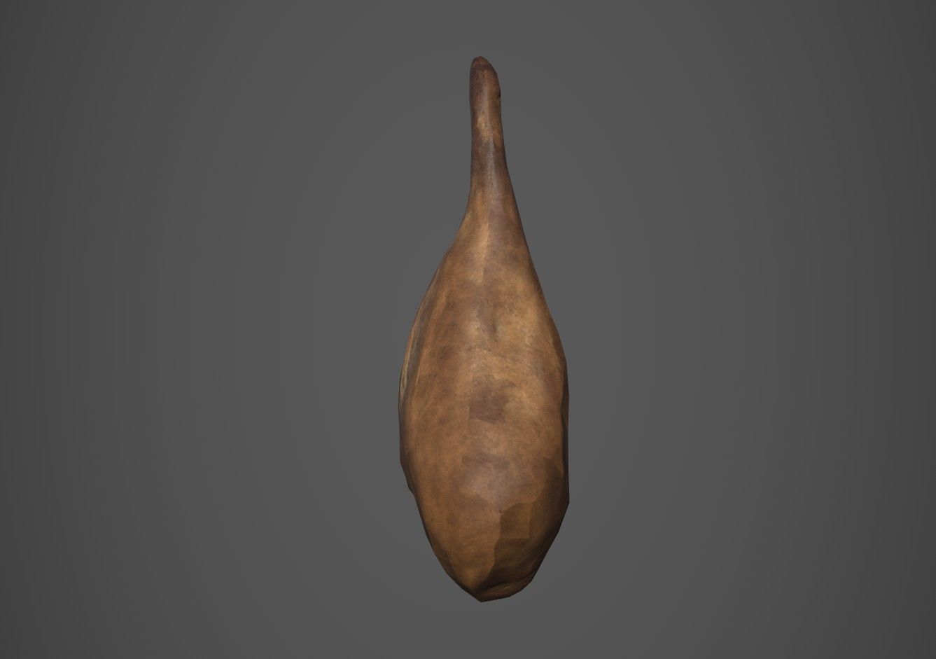 Cured Ham Low-poly 3D model_2