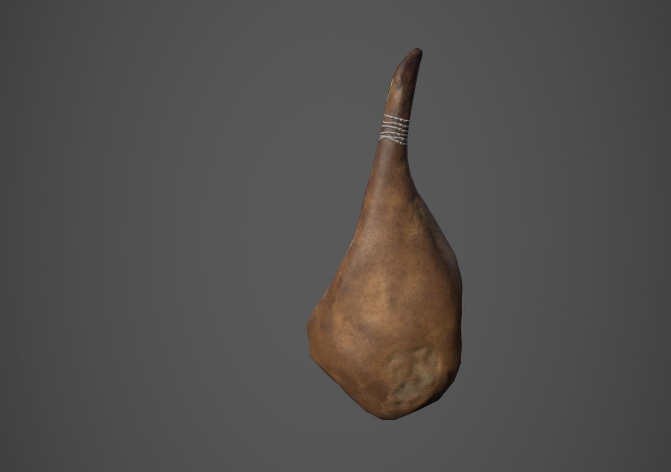 Cured Ham Low-poly 3D model_7