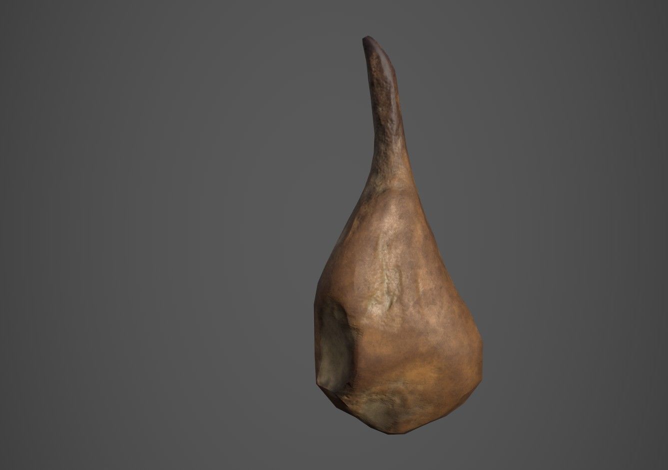 Cured Ham Low-poly 3D model_1