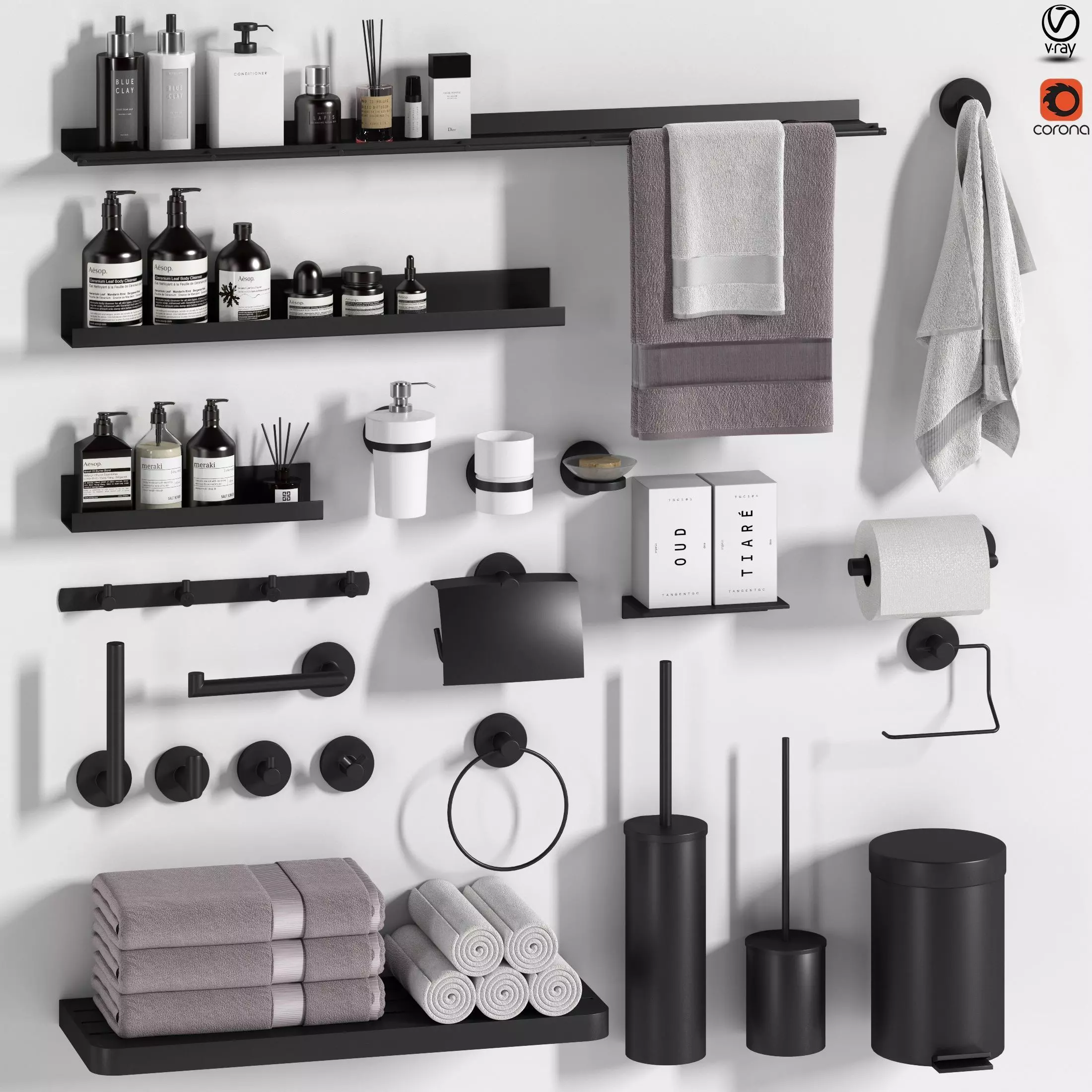 Bathroom Accessories VOL 02 3D model_0