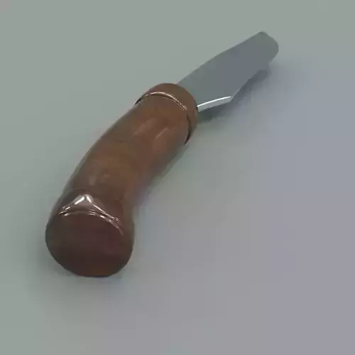 Knife with wooden handle