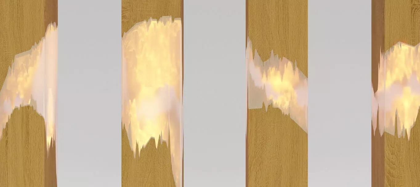 Epoxy Wood Fairylight  Columns 3D model_0