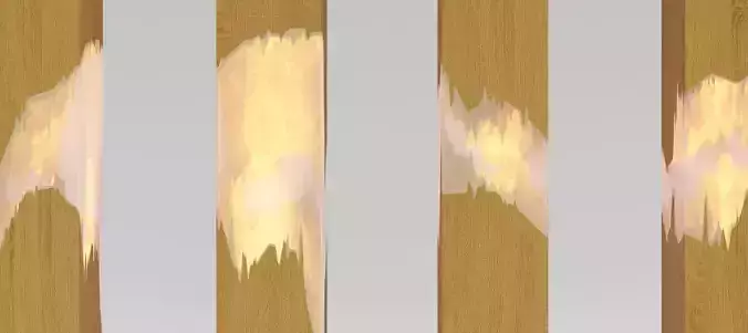 Epoxy Wood Fairylight  Columns 3D model