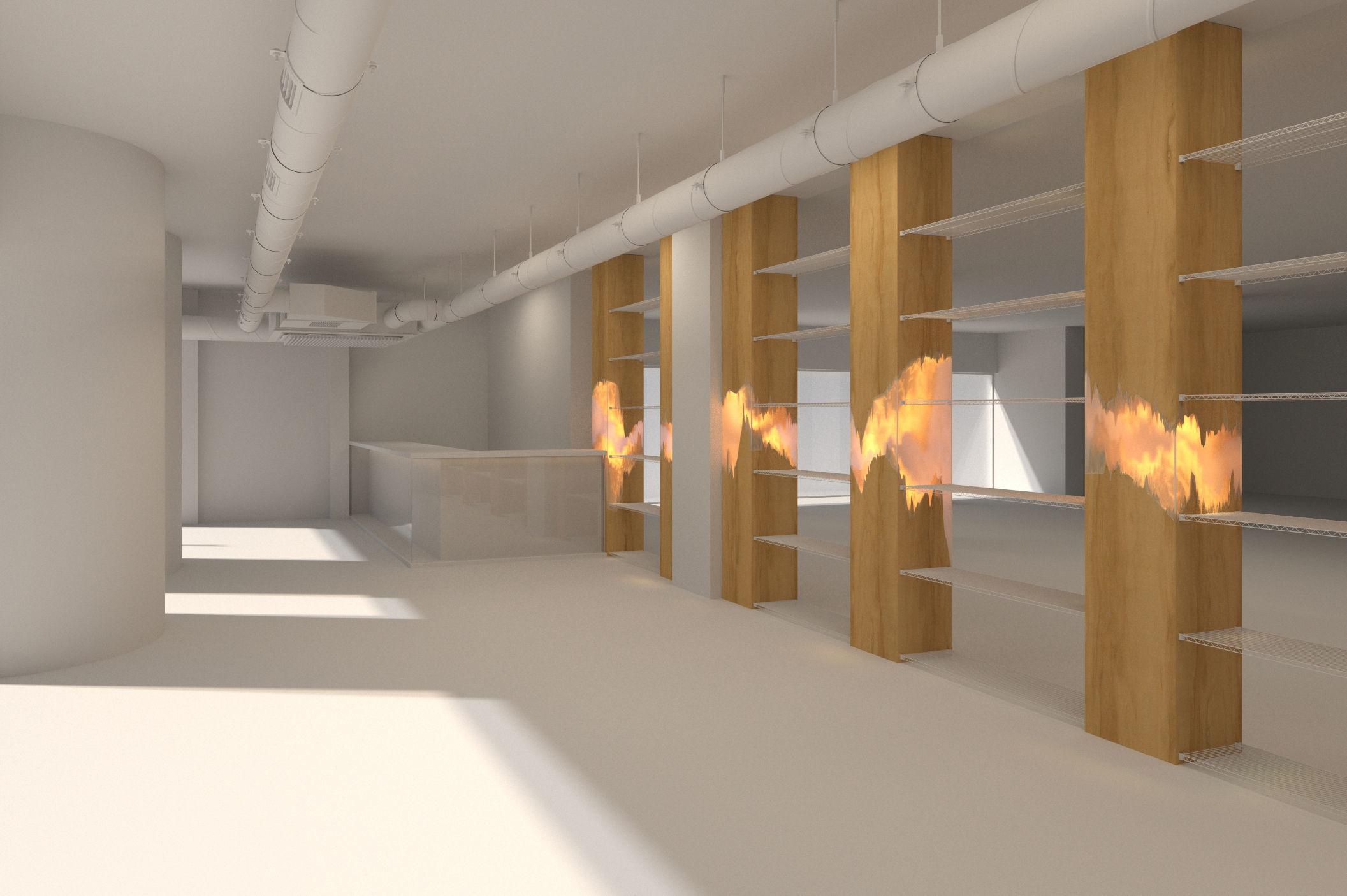 Epoxy Wood Fairylight  Columns 3D model_4