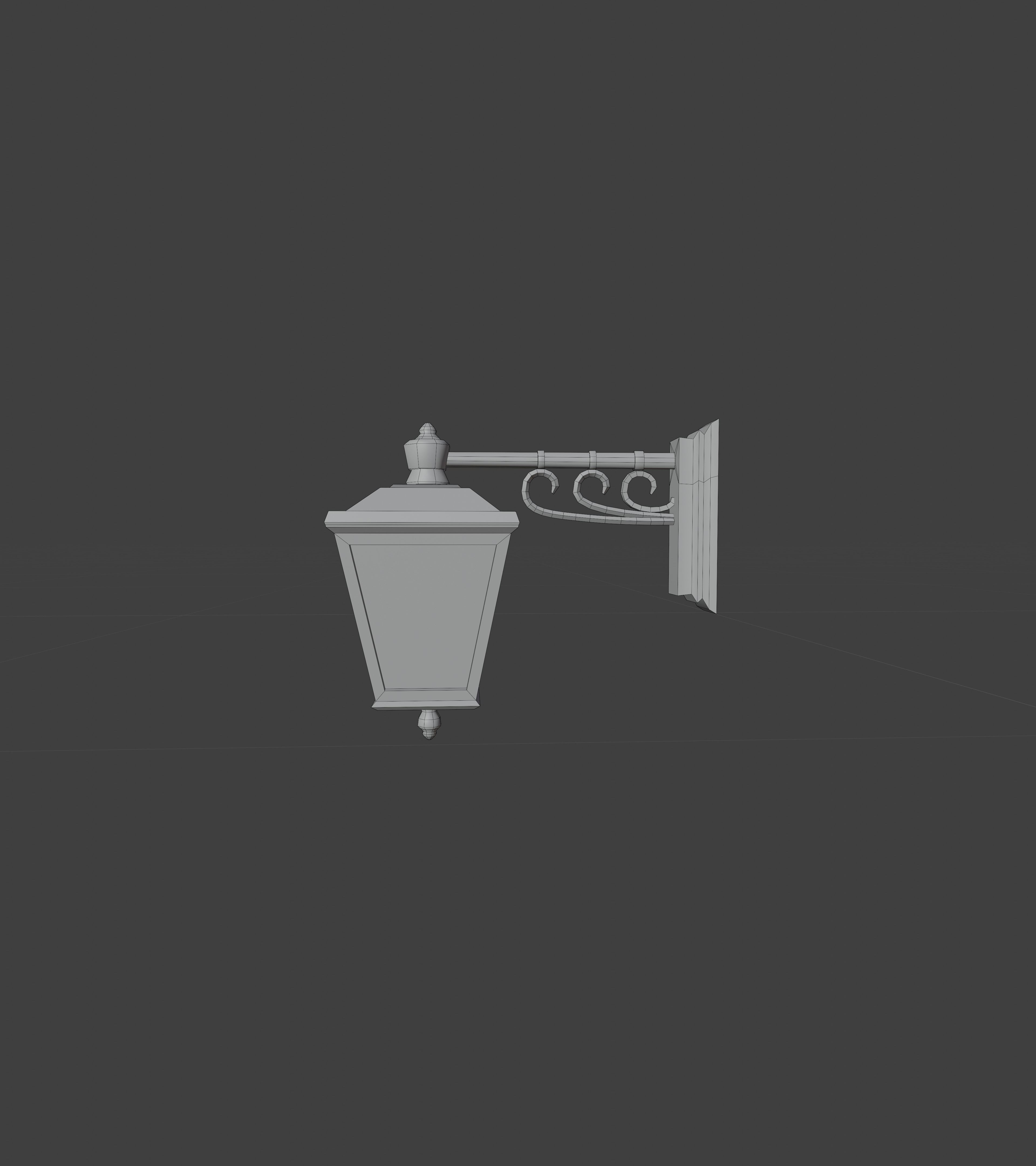 Wall Lamp 2 Low-poly 3D model_5