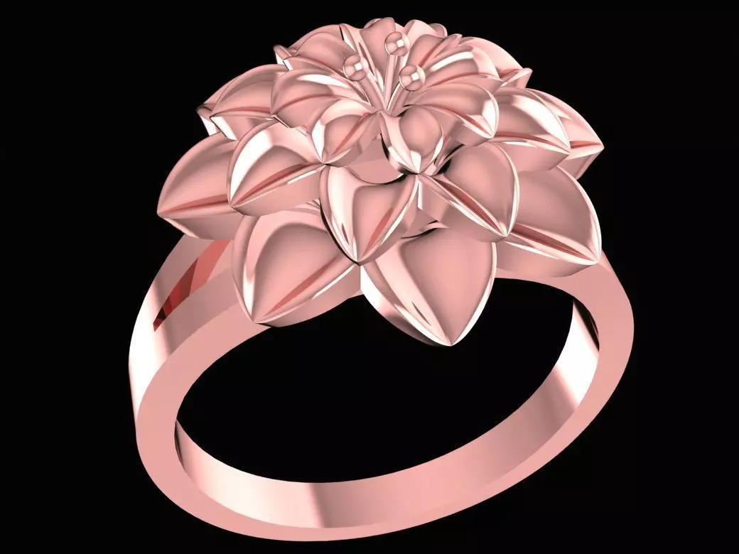 24k flower ring 2838 3D print model_0