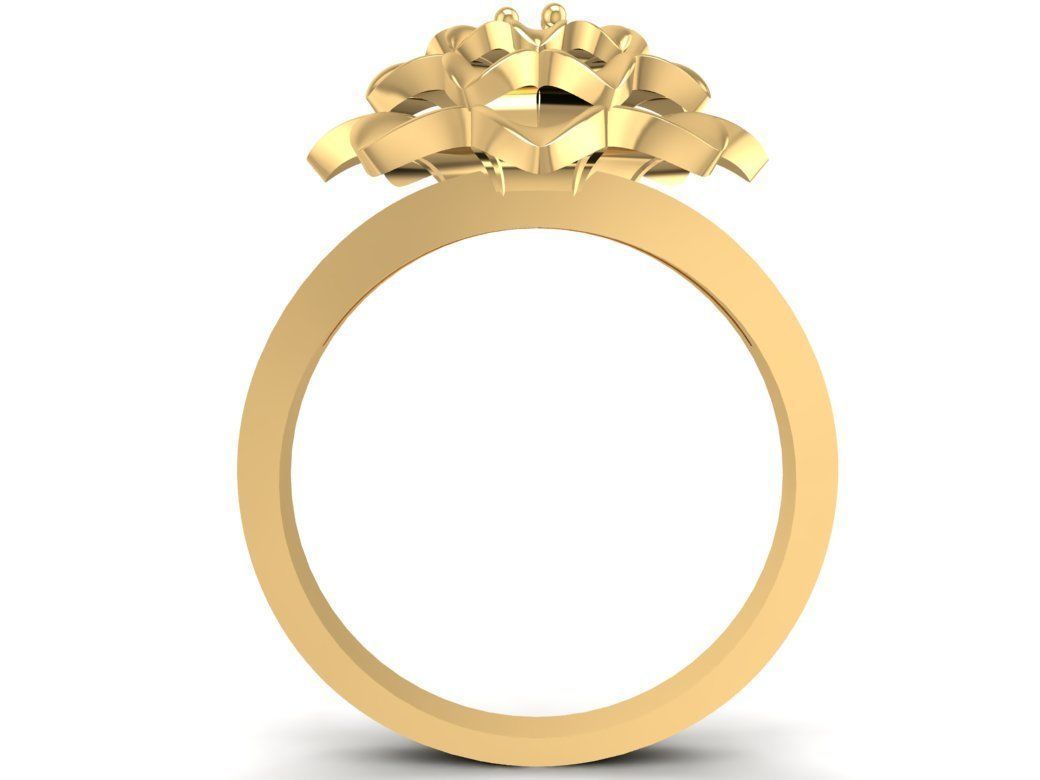 24k flower ring 2838 3D print model_7