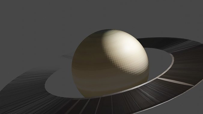 Saturn egg in circular orbit Free 3D model