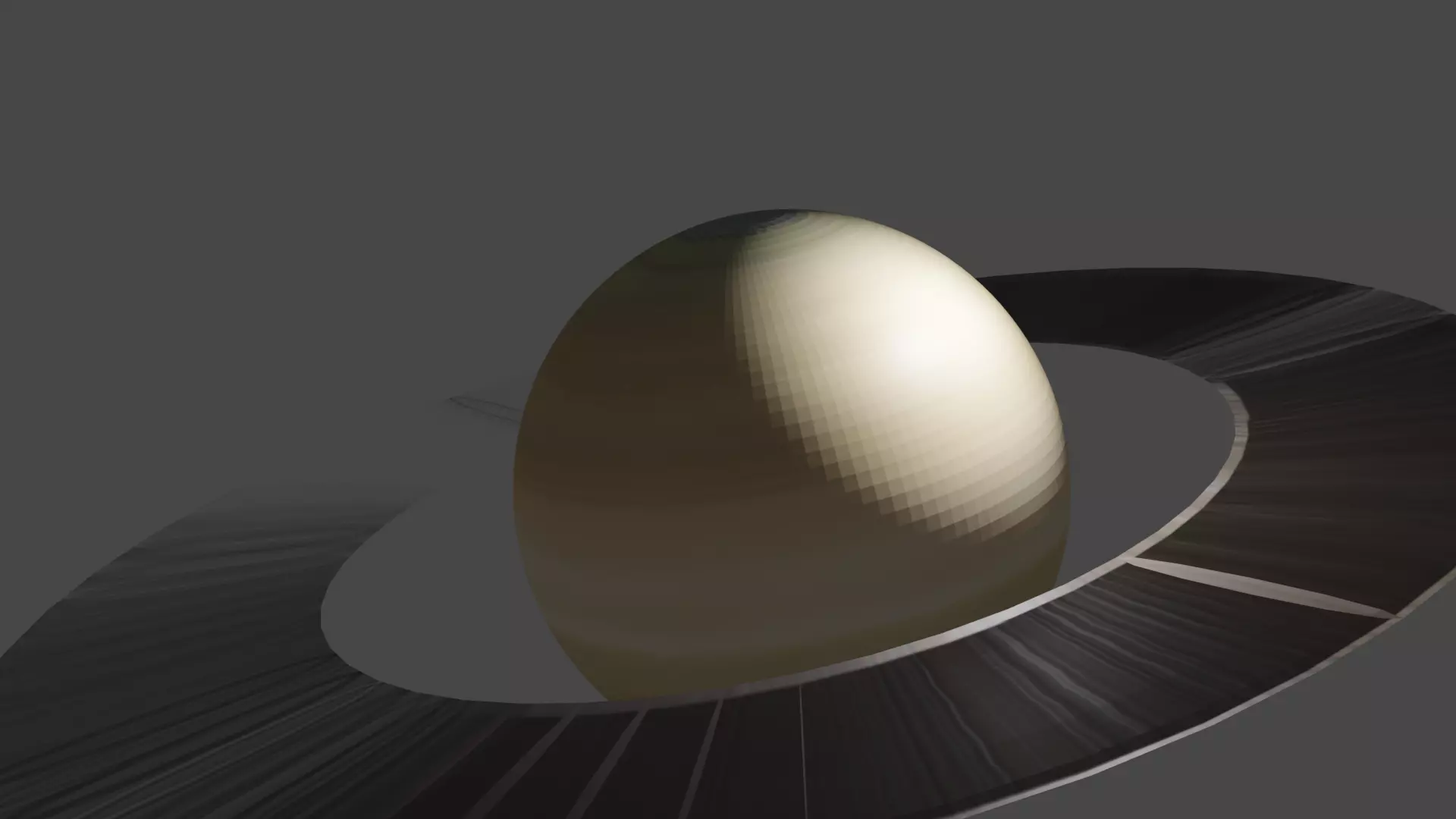 Saturn egg in circular orbit Free 3D model_0